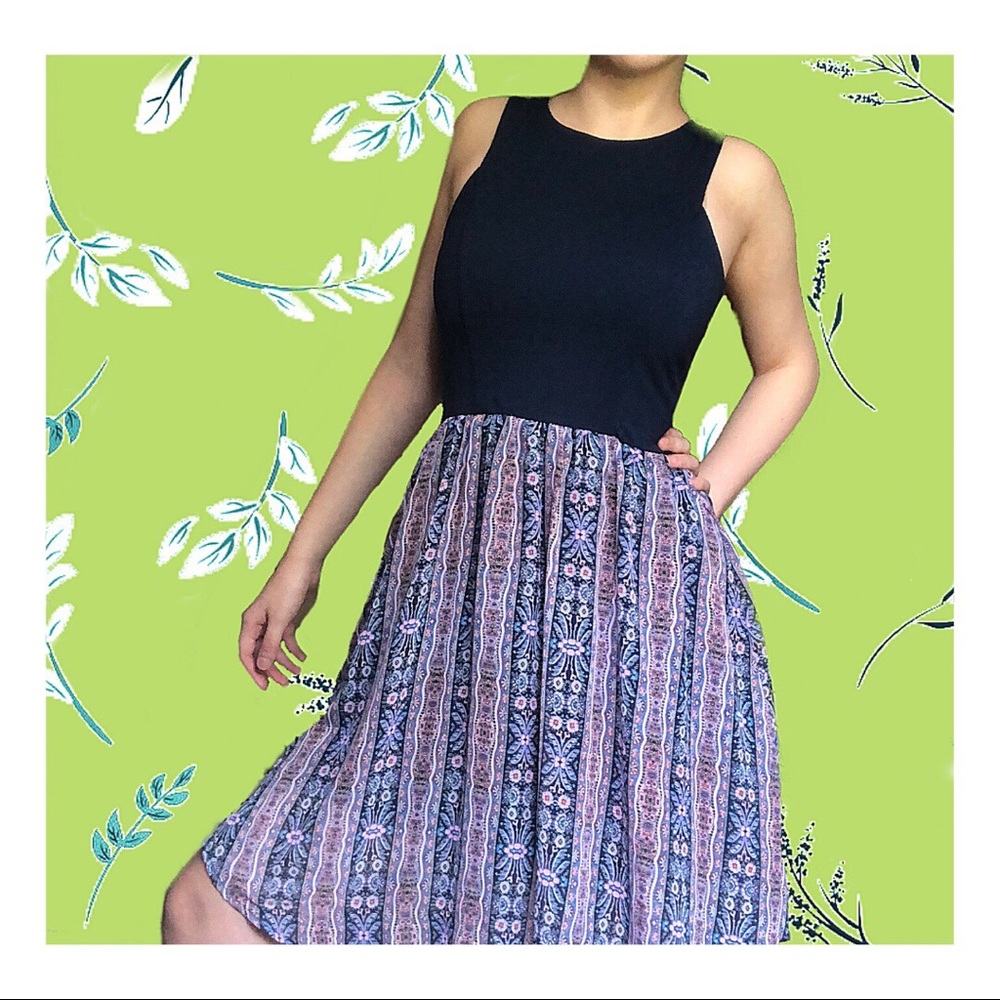 Xhilaration Tribal Aztec Patterned Midi Dress